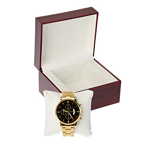 LETURE Wooden Single Watch Cases for Men Women, Wood Wrist Watch Bangle Gift Box with Pillow