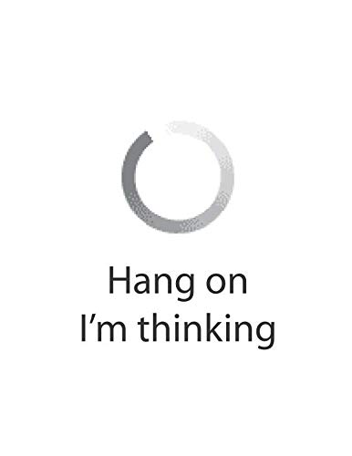 Hang on - I'm thinking: College ruled notebook with spinning computer icon