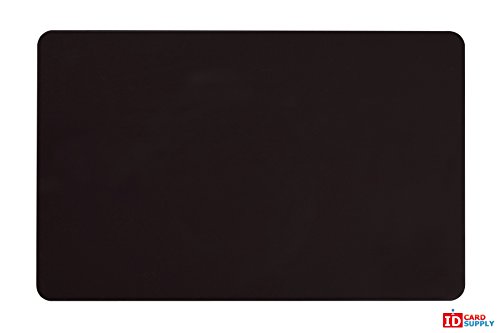 Pack of 100 Black CR80 PVC Cards | 30 mil by easyIDea