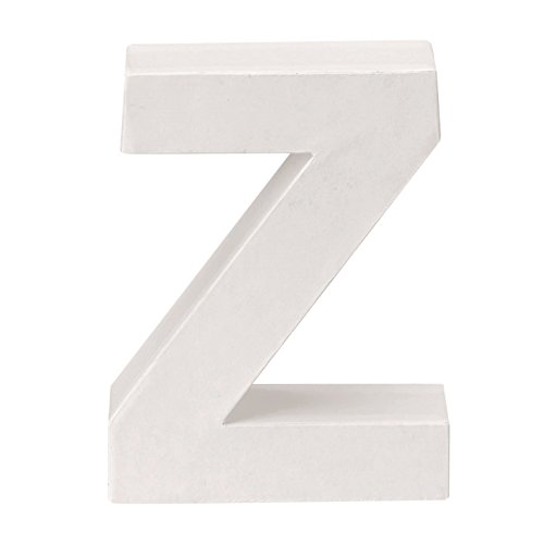 GLOREX Cardboard Letter Z, FSC Mix, White, 10 x 8 x 3.5 cm