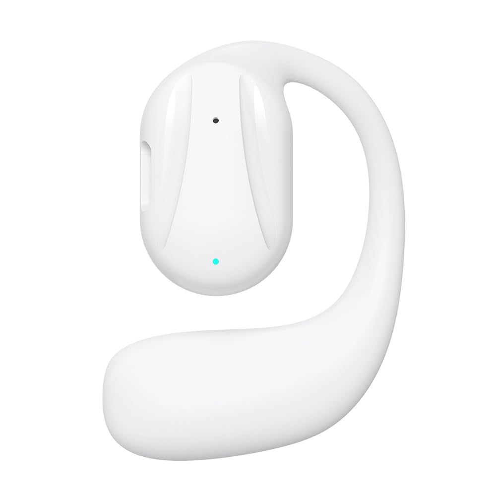 Photo 1 of WooAwesome Open Ear Headphones - 120 Days Standby Time - 24H Playtime - Control Music, Phone Calls & Volume with Built-in Remote. Wireless Earbuds. Left Ear ONLY (White)