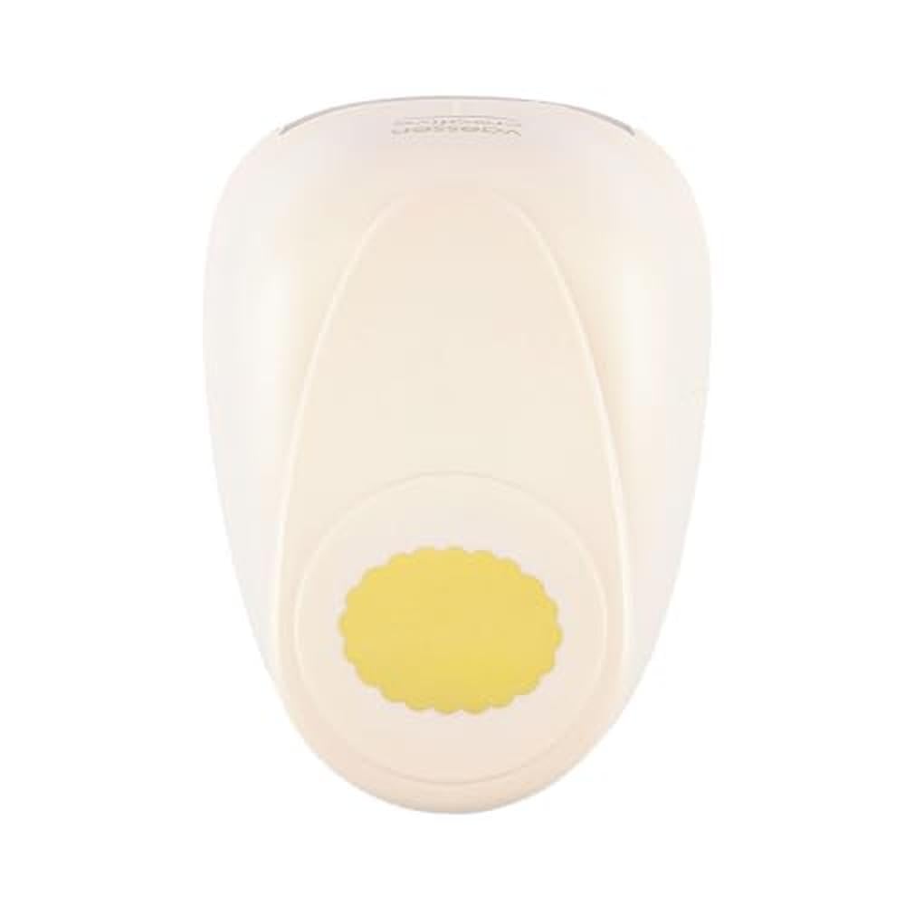 Vaessen Creative Craft Paper Punch - Scalloped Oval - 4,7 x 6,3 cm - Circle Cutter for Crafting and Card Making