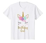Kids Unicorn Birthday T-Shirt, Unicorn Gift, Birthday Outfit 8 White