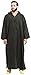 Moroccan Men Djellaba Handmade Winter Cotton Delicate Embroidery Burgundy Large to X-large