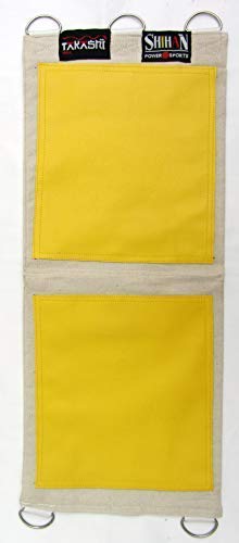 2 Sections Rexion (YELLOW) Rezā LEATHER Wing Chun Canvas Wall Striking Bag