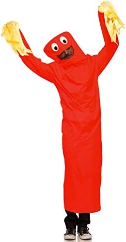 Seeing Red Wacky Waving Tube Guy Costume, Arm Flailing Tube Man, Funny Halloween Costume (Red)
