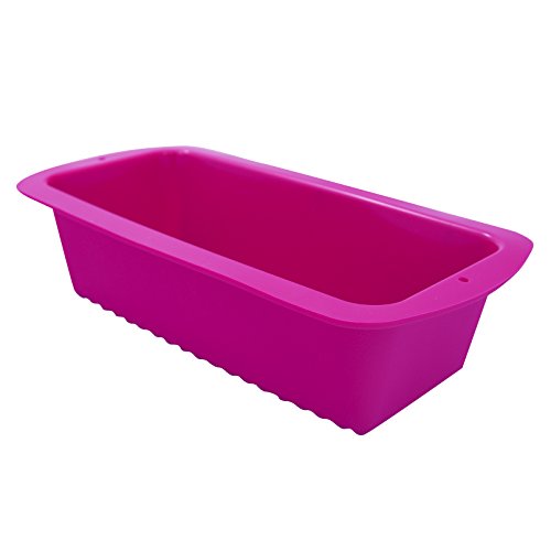 Premium Silicone Non-Stick Pan | Loaf, Bread, Meat Loaf, Pound Cake Bakeware Mold | BPA Free, Oven and Dishwasher Safe, 9" x 4.5" x 2.5" by Marathon Housewares (Fuschia)