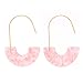 D-buy Acrylic Earrings Statement Half Ring Geometric Earrings Resin Drop Dangle Earrings Fashion Jewelry for Women (Pink/Small)