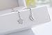 S925 Silver Plated Cubic Zirconia irregular Moon and star Women Ear Line Threader Dangle Drop Earrings