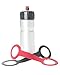 Handiwear (2 pack), Water Bottle Carrier Grip for Running. Soft band holder strap makes any bottle handheld. Bike, gym or jogging (Black & Red)
