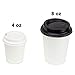 [100 Pack] 4 Oz Disposable White Paper Cups with White Lids - On the Go Hot and Cold Beverage All-Purpose Sampling Portion Cup for Coffee, Espresso, Cortado, Water, Juice and Tea, Food Grade Safe