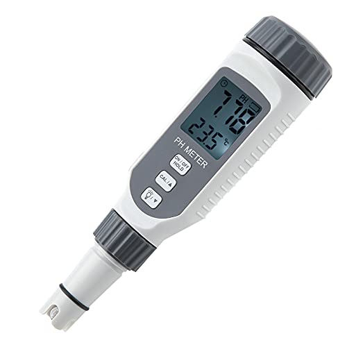 Digitaler pH-Meter für Aquarium, Präziser Wasserqualitätstester mit Temperaturkompensation, Professionelles Messgerät für Fischbecken