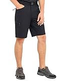 MIER Men’s Stretchy Quick Dry Hiking Shorts Nylon Cargo Shorts with 6 Pockets, Lightweight & Water Resistant