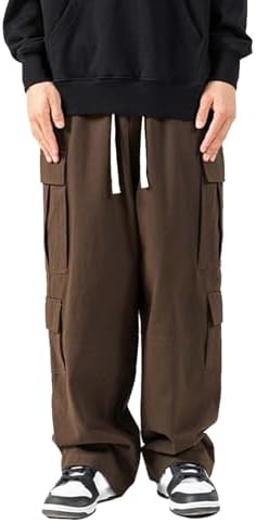 mnml Men's Drawcord Flare Cargo Pants - Khaki, XS at Amazon Men's