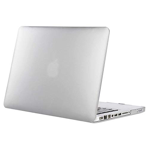 MOSISO Plastic Hard Shell Case Cover Only Compatible Old MacBook Pro 13 Inch (Model: A1278, with CD-ROM), Release Early 2012/2011/2010/2009/2008, Silver