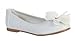 Swea Pea & Lilli Little Girls Flat Flower Dress Shoe (2 M US Big Kid) White