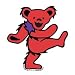 GDP Inc - 3" 5 Grateful Dead Dancing Bear Red Sticker - Red - 3" x 3" - Weather Resistant, Long Lasting for Any Surface