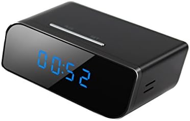 Tracksinc 720p Small Mini Alarm Clock Camera Nanny Cam - with audio WIFI enabled