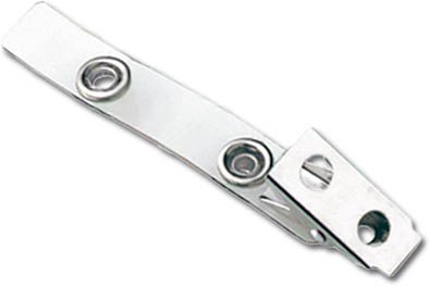 Brady People ID 2105-2000 Vinyl Strap Clip with 2-Hole NPS Clip, 2.75" Length, Clear (Pack of 500)