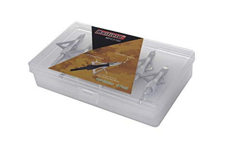 image for Maifield Archery Broadheads 100 Grain Bowhunting Arrow Head 3 Fixed Bl