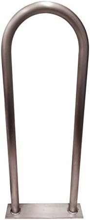 2 (Two) 35" (H) x 13" (W) Aluminum Handrails w/ Flate Base Plate - Safety Grab Bars for Marine, Docks, Decks, Boats, Pools, Hot Tubs