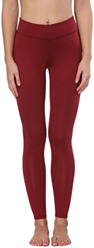 Yoga Pants, FEIVO Women's Power Flex Yoga Pants Tummy Control Workout Yoga Capris Pants Leggings,Basic-brick Red,Small