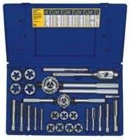 25 Piece Tap And Die Set 9/16 To 1" Sizes