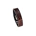 20mm Brown Watch Band Ring Holder Alligator Embossed Italian Calfskin Leather