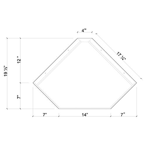 image for WELLAND 17 Inch Big Size Phoenix Corner Wall Mount Shelf for DVD Playe