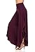 JDJ CO. Women's Layered Wide Leg Flowy Cropped Palazzo Pants, 3/4 length High Waist Palazzo Wide Legs Capri Pants(Medium,Plum)