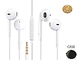 ASCellular 3.5MM Wired Earphone / Earbuds / Headphones + Carry case with remote and microphone for IOS / Android, Smartphone and Tablets