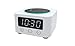 Desk Clock for Echo Dot 2nd Generation, Echo Dot Holder Stand Docking Station with LED Clock, Bedside Clock for Smart Home Alexa, Saving Space on Nightstand or Tables (White)
