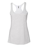 Next Level Apparel 6733 Girl Tri-Blend Racerback Tank - Heather White, Medium