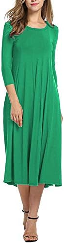 HuaMore Casual Half Sleeve Loose Dress Ladies Evening Long Women Maxi Dress