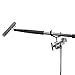 Microphone Support Holder Microphone Boompole Holder Boompole Stand Mic Stand Audio Easy Boom Pole Audio Visual Equipment(Black)