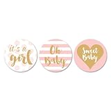 Hershey's Kisses Stickers for Baby Shower Chocolate Candy Favors(Pink Gold) - 216 count …