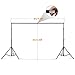 Amzdeal Photography Backdrop Stand Photo Background White Black Green Backdrop and Stand Kit with Carry Bag Non Woven Backdrops for Video Photo Studio