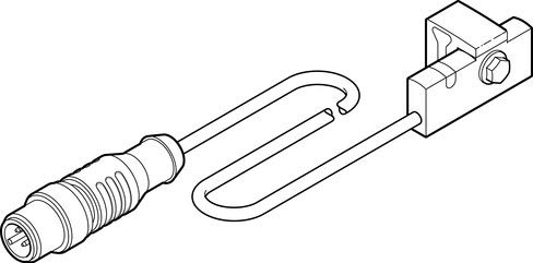 Festo 571341 Model SMT-C1-PS-24V-K-0.3-M12 Proximity Sensor