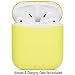 Compatible Airpods Case, Protective Ultra-Thin Soft Silicone Shockproof Non-Slip Protection Accessories Cover Case for Apple Airpods 2 & 1 Charging Case - Yellow
