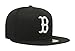 MLB Boston Red Sox Black with White 59FIFTY Fitted Cap, 7 1/4