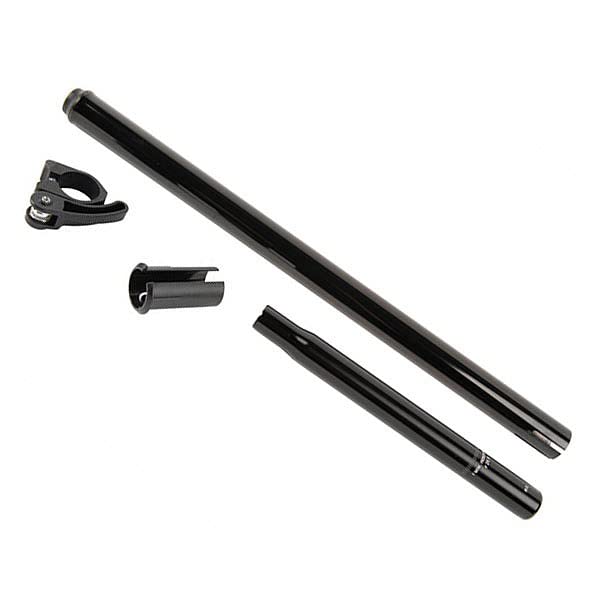 Brompton Seat Post - Steel Telescopic Snap Fit Black Edition, One Size