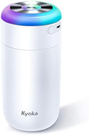KYOKA 加湿器 卓上 オフィス 350ml 大容量 次亜塩素酸水対応 超音波加湿器 アロマ 8時間連続加湿 7色LEDランプ USB給電式 静音 除菌 空気浄化機 乾燥防止 花粉症対策 空焚き防止 小型 持ち運び便利 部屋 オフィス ディフューザー 車載加湿器 (ホワイト) KYOKA 加湿器 卓上 オフィス 350ml 大容量 次亜塩素酸水対応 超音波加湿器 アロマ 8時間連続加湿 7色LEDランプ USB給電式 静音 除菌 空気浄化機 乾燥防止 花粉症対策 空焚き防止 小型 持ち運び便利 部屋 オフィス ディフューザー 車載加湿器 (ホワイト)