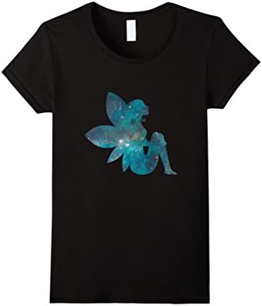 Womens Fairy Glitter Angel Glamour Faith T-Shirt Shirt XL Black