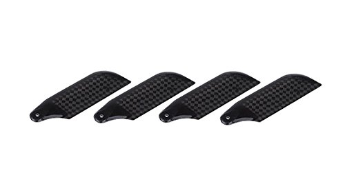 DYNAM 2 Pairs Pro.0621 62mm CF Carbon Fibre Tail Blades for T-REX 450 RC Helicopters