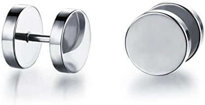 Becoler Dumbbell Earrings Men Women Ear Studs