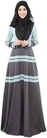 YAHUIPEIUS Women Muslim Dress Islamic Abaya Long Arabic Kaftan Dress