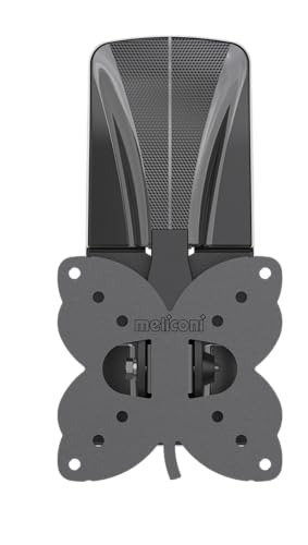 Meliconi Slimstyle Plus 100 ST, TV-Wandhalterung, auch geeignet für Gipskarton, mit Neigung und Drehung (tilt und Turn), für TV von 14 Zoll bis 32 Zoll, Vesa 50-75-100, hergestellt in Italien