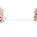 HOUSE DAY Household Mall 3.7 inch 100pcs Clear P-Grab Non-Slip Hanger Grips Rubber Strips Closet Accessories Shoulder Shaper Holder