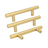 goldenwarm 45 Pack Gold Cabinet Handles Brushed