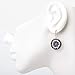 925 Sterling Silver Natural Top Shell Inlaid Black Resin Round Dangle Hook Earrings